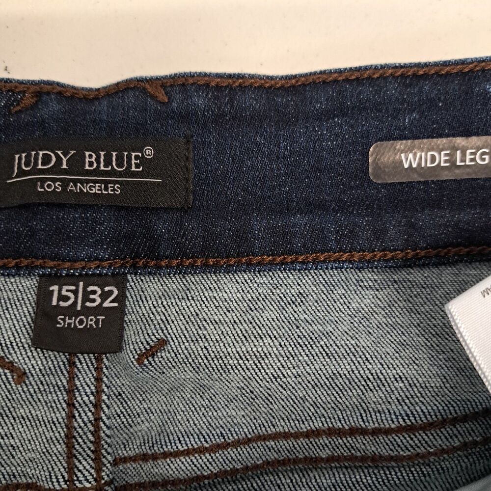 Judy Blue Jeans Wide Leg High Rise Short Inseam Women's 15/32 New - Picture 4 of 9